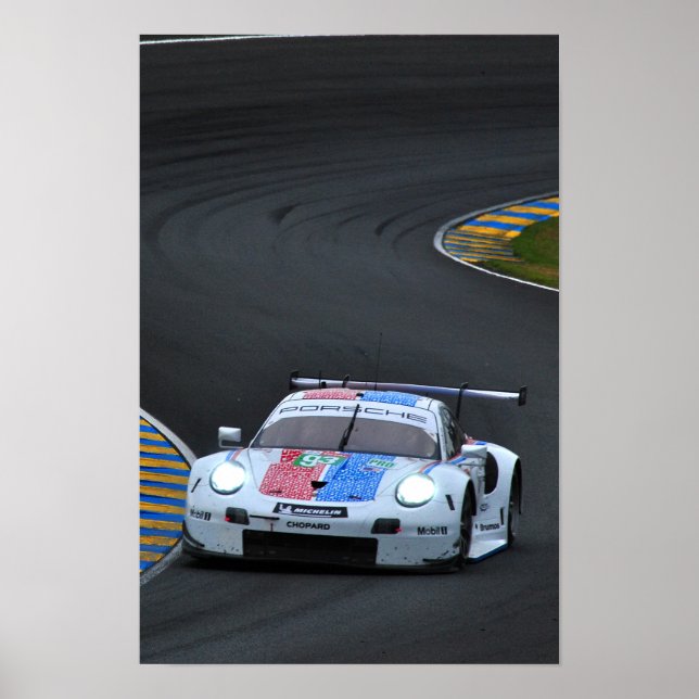 Affiche Porsche 911 RSR no93 24 Heures du Mans 2019 (Devant)