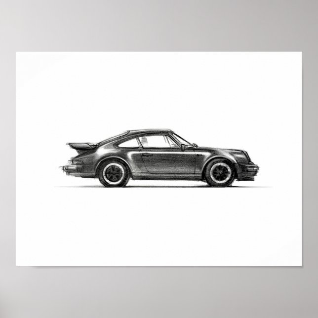 Affiche Porsche 930 Turbo Imprimer 12x16 (Devant)