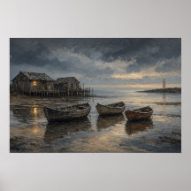 Port à la peinture côtière Lamplight
