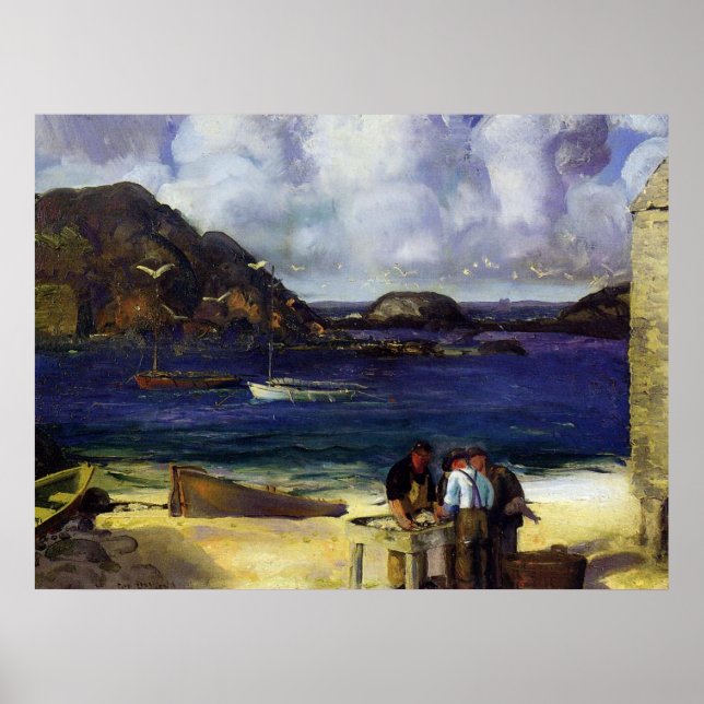 Affiche Port à Monhegan - George Bellows - 1913 (Devant)