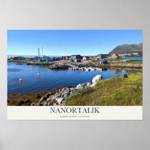 Affiche Port coloré de Nanortalik en été