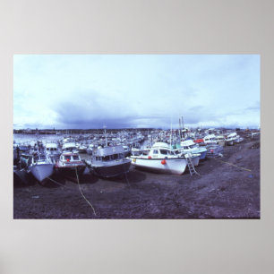 Affiche Port de Dillingham Alaska, 1982 avant dragage 