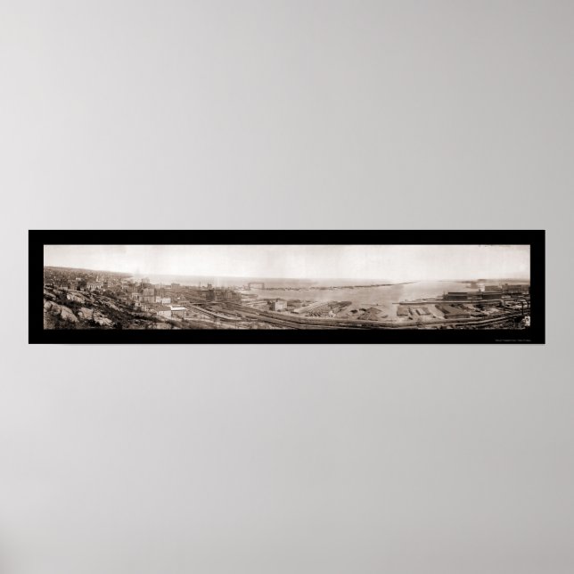 Affiche Port de Duluth MN Photo 1913 (Devant)