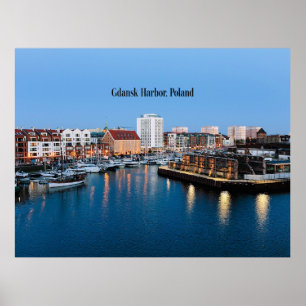 Affiche Port de Gdansk, Pologne