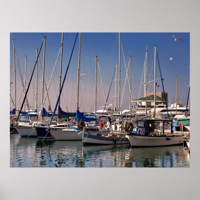 Affiche Port de Golfe Juan en France (Devant)