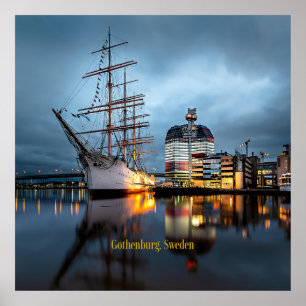 Affiche Port de Göteborg, Suède