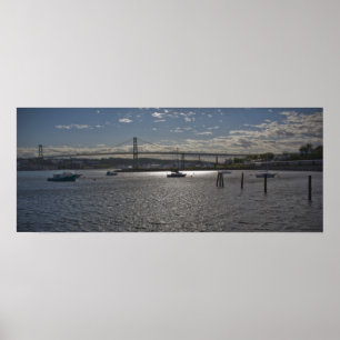 Affiche Port de Halifax avec A. Murray MacKay Bridge