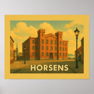 Affiche Port de Horsens Danemark