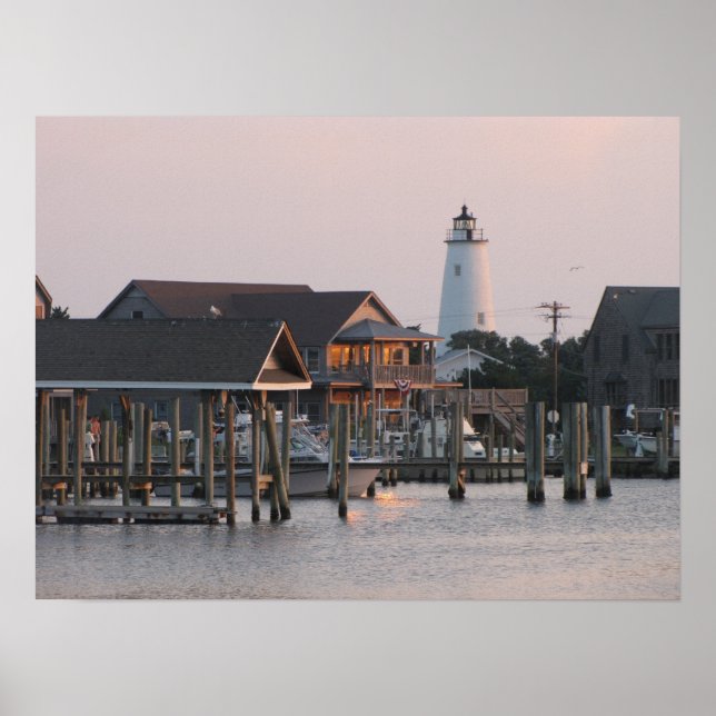 Affiche Port de l'île Ocracoke (Devant)