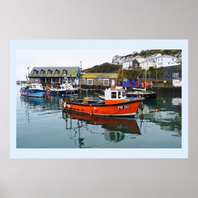 Affiche Port de Mevagissey à Cornwall (Devant)