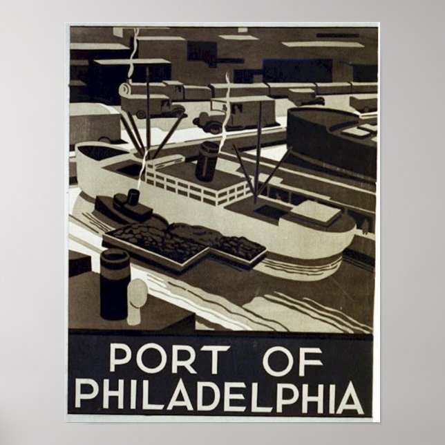 Affiche Port de Philadelphie (Devant)