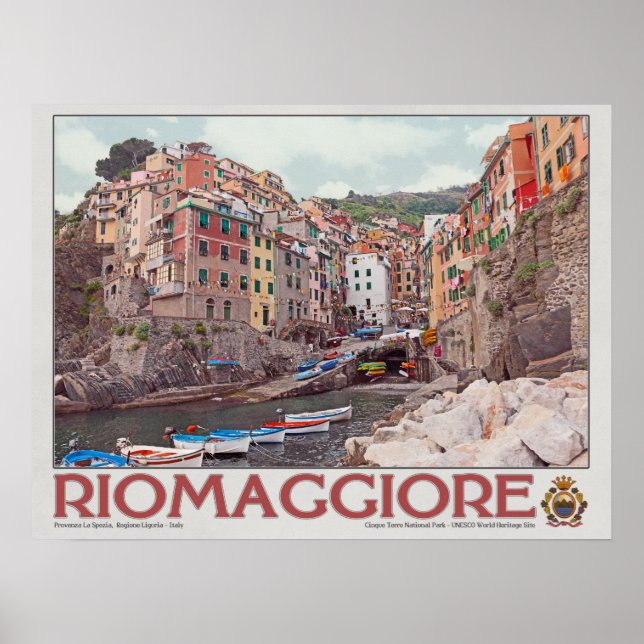 Affiche Port de Riomaggiore - sur White.jpg (Devant)