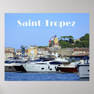Affiche Port de Saint-Tropez, Côte d'Azur