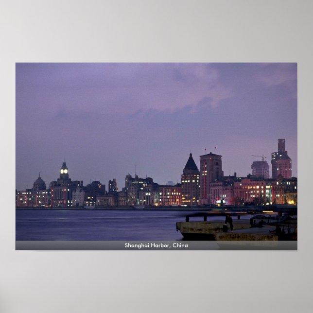 Affiche Port de Shanghai, Chine (Devant)