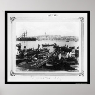 Affiche Port de Sirkeci Istanbul, Turquie 1885