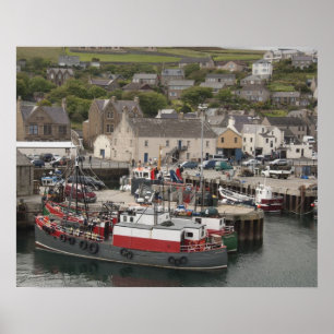 Affiche port de Stromness sur le front de mer de l'Atlanti