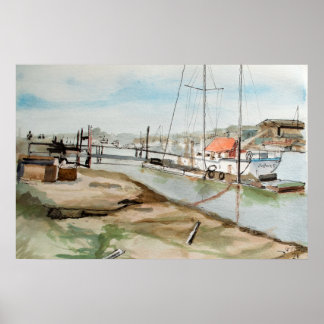 Affiche Port de Walberswick Suffolk Coastal Art
