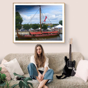 Affiche Port des bateaux vikings de Green Bay, Wisconsin