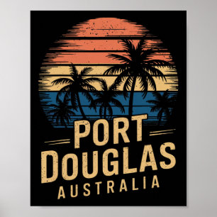 Affiche Port Douglas Australie Souvenirs de vacances Famil