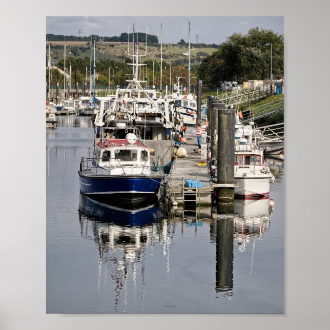 Affiche Port du Tréport en France (Devant)
