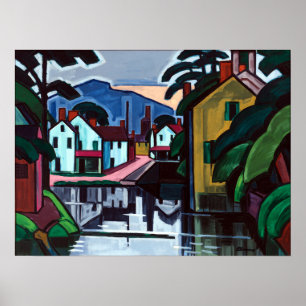 Affiche Port du Vieux Canal Oscar Bluemner