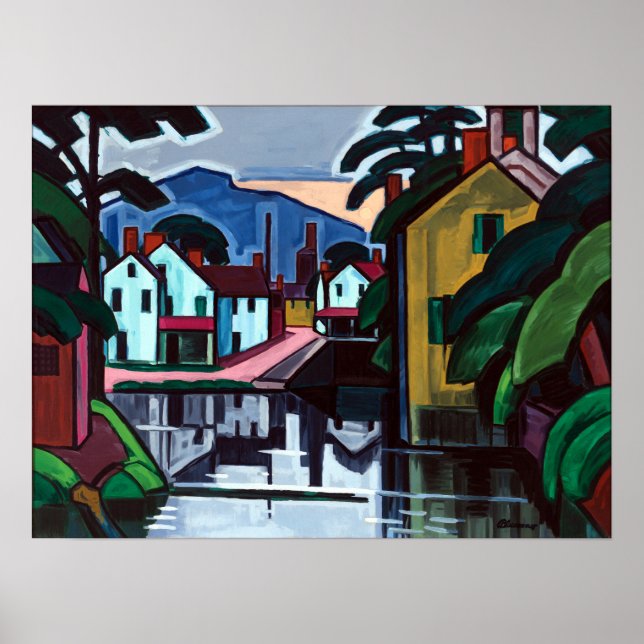 Affiche Port du Vieux Canal Oscar Bluemner (Devant)