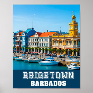 Affiche Port Historique de Bridgetown et Charme des Caraïb