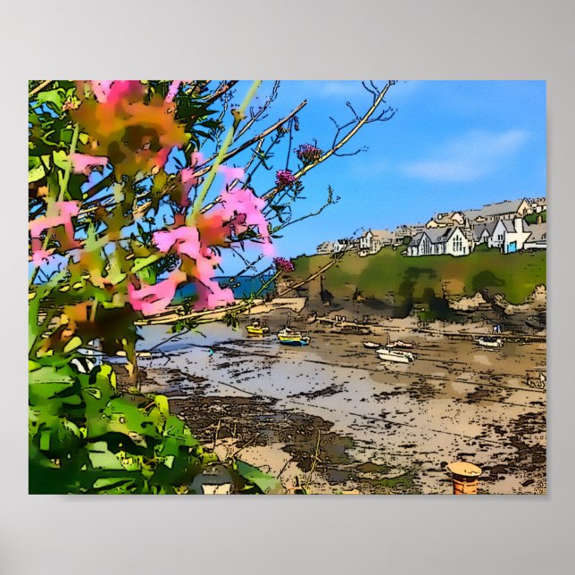 Affiche Port Isaac Cornwall Harbour Friends (Devant)