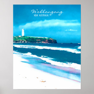 Affiche Port Kembla Wollongong Beach NSW