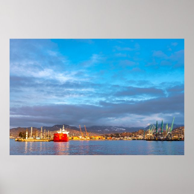 Affiche port maritime de Batoumi (Devant)