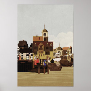 Affiche Port médiéval