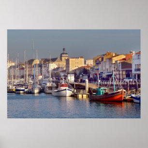 Affiche Port of Les Sables d'Olonne in France Postcard Cof