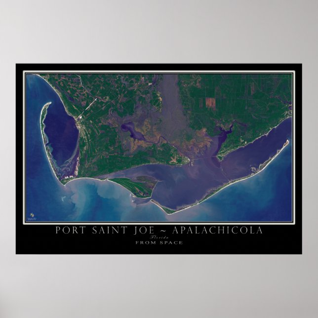 Affiche Port Saint Joe - Apalachicola Floride Satellite (Devant)