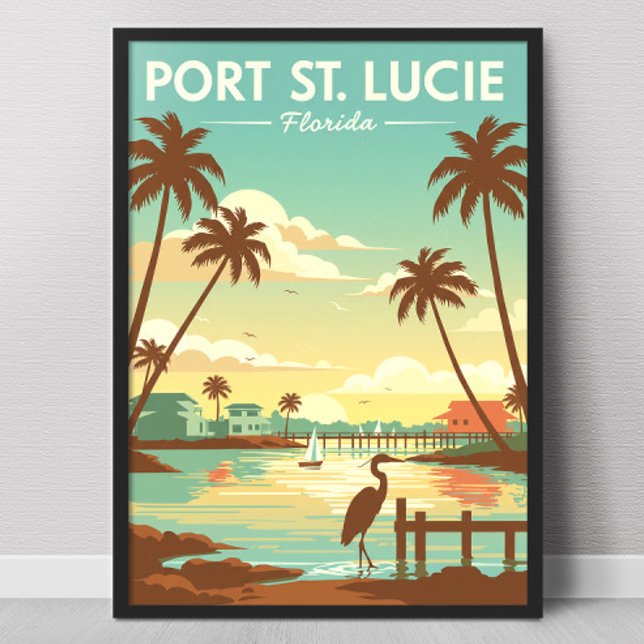 Affiche Port St. Lucie Floride vintage (Créateur téléchargé)