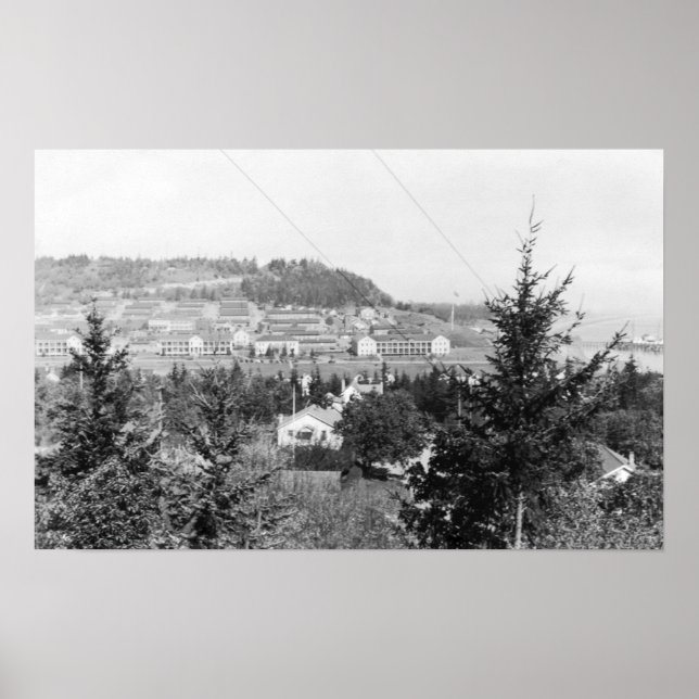 Affiche Port Townsend, WA Voir les principales casernes Fo (Devant)