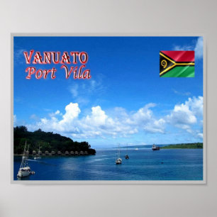 Affiche Port Vila - Port naturel - Vanuatu -