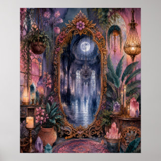 Affiche Portail Miroir Magique Salle de Bal Hantée Whimsig