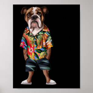 Affiche Portant Un Hawaïen Et Des Shorts 1