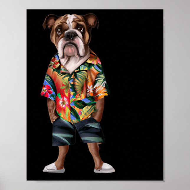 Affiche Portant Un Hawaïen Et Des Shorts 1 (Devant)