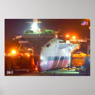 AFFICHE PORTE-AVIONS AMÉRICAIN – CVN-77