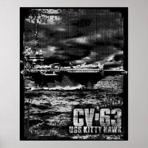 Affiche Porte-avions Kitty Hawk