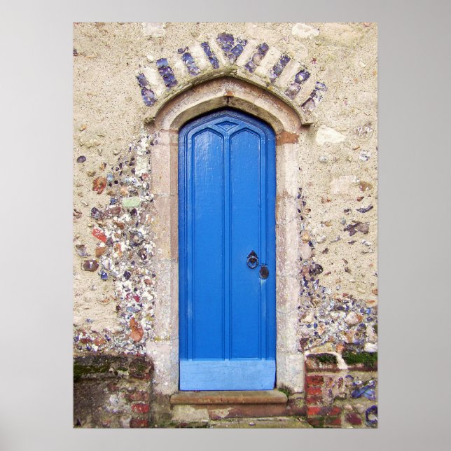 Affiche Porte bleue ancienne (Devant)