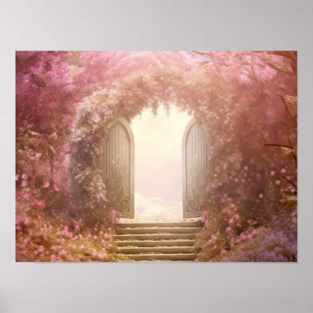 Affiche Porte Dans Le Jardin Tranquille Relax Inspirer (Devant)