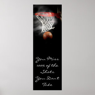 Affiche Porte de basket-ball motivationnelle