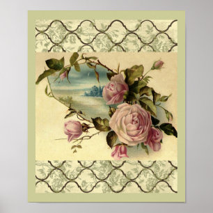 Affiche Porte de jardin victorienne Rose par l'affiche de