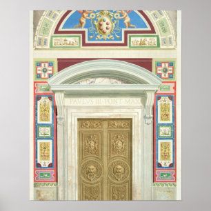 Affiche Porte de la Loggia Raphael au Vatican, de