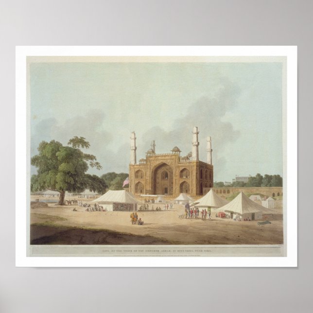 Affiche Porte de la Tombe de l'Empereur Akbar (1542-1605), (Devant)