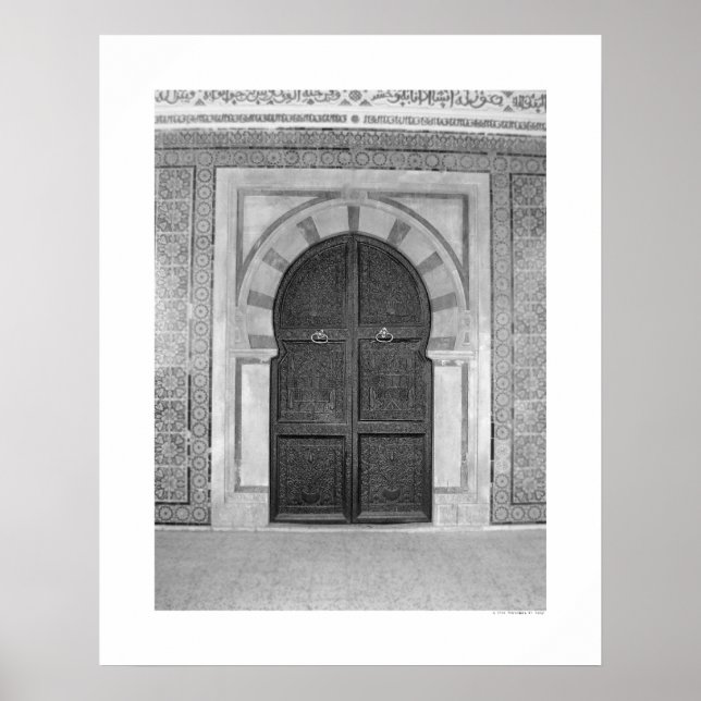Affiche Porte de la vieille mosquée (B&W) (Devant)
