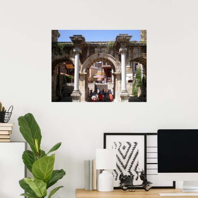 Affiche Porte de l'empereur romain Hadrien (Bureau à domicile)