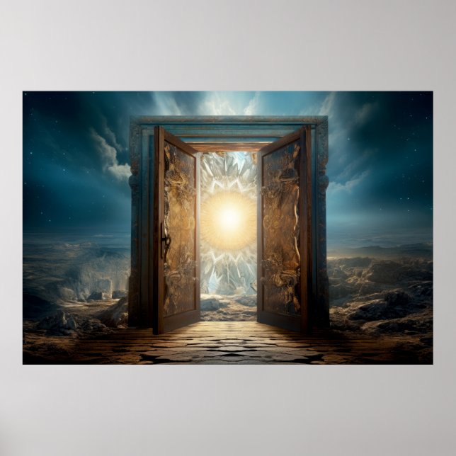 Affiche Porte de porte dans le monde entier Dimension Art  (Devant)
